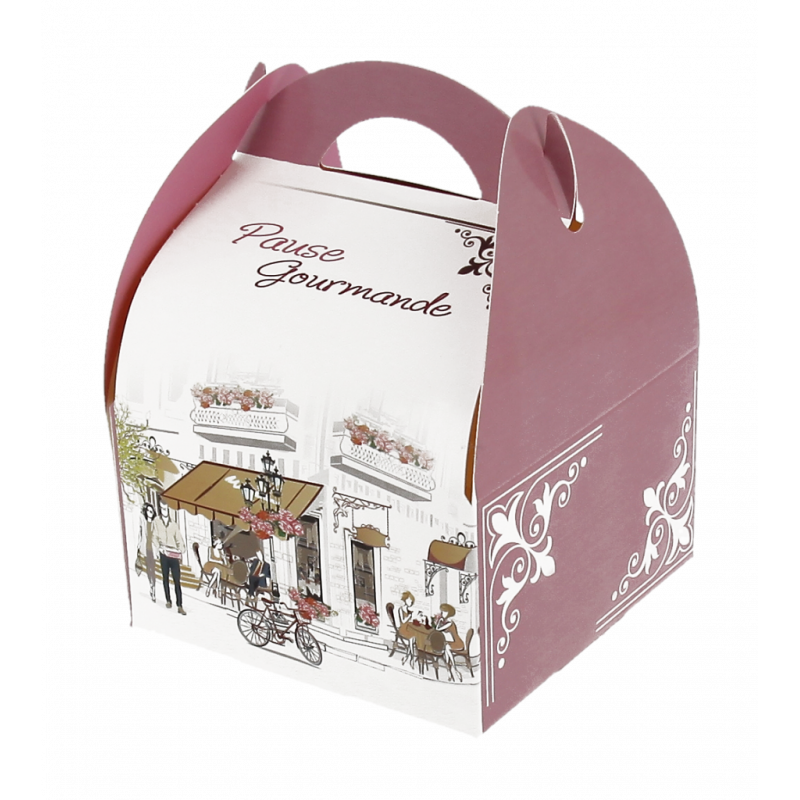 Boite pâtissière à poignée élégance 170x155