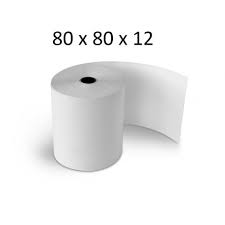 Bobine papier thermique pour caisse standard 80x80x12 mm