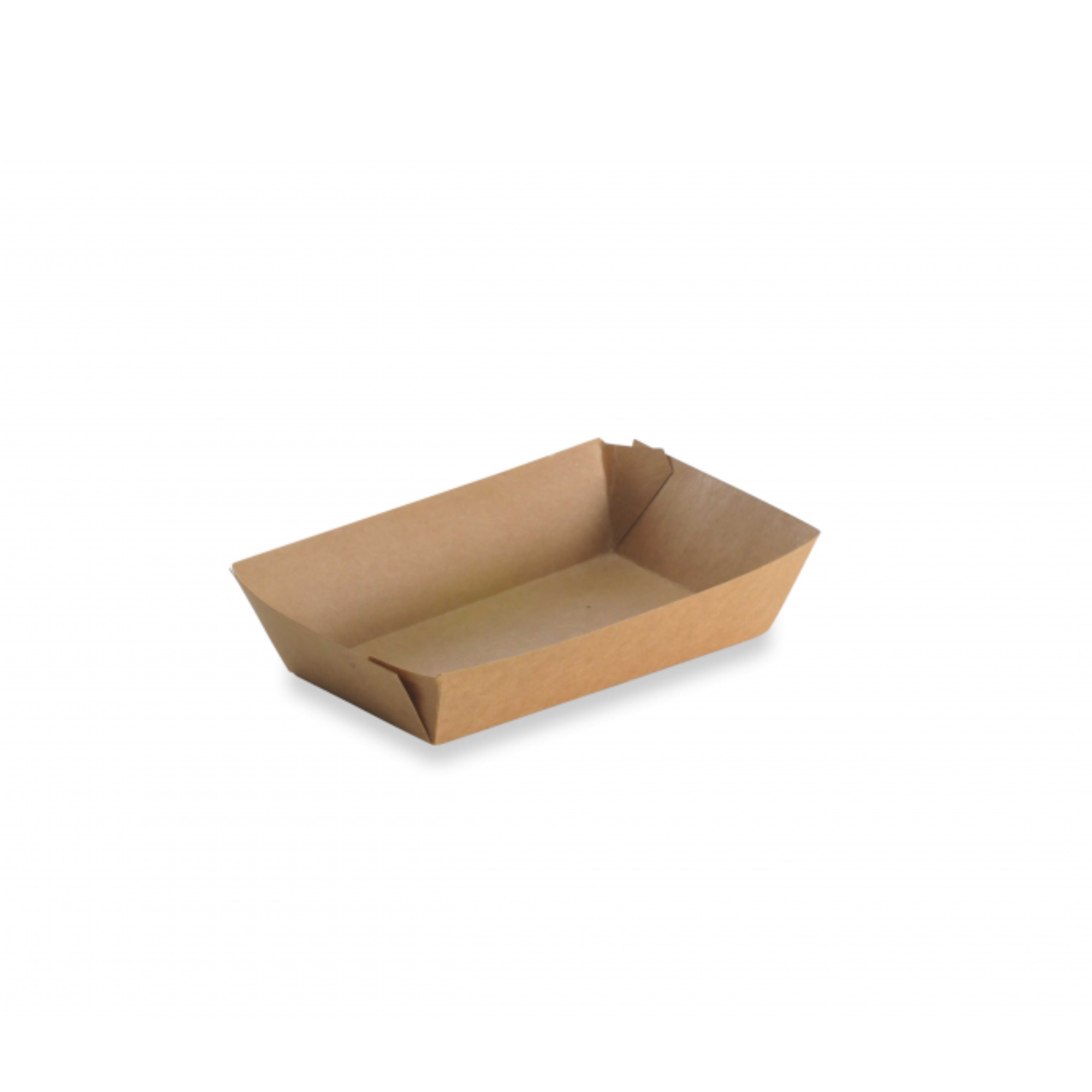 Barquette à frites rectangulaire 300 ml Barquette bateau en carton kraft brun
