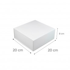 Boîte pâtissière blanche 20x20x8 cm