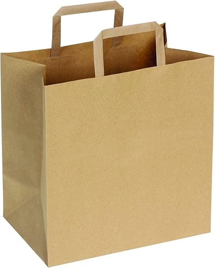 Sac cabas en papier kraft brun 26+17x25 cm