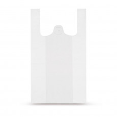 Sac plastique blanc 26+14x48 cm 13 microns