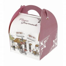 Boite pâtissière à poignée élégance 170x155