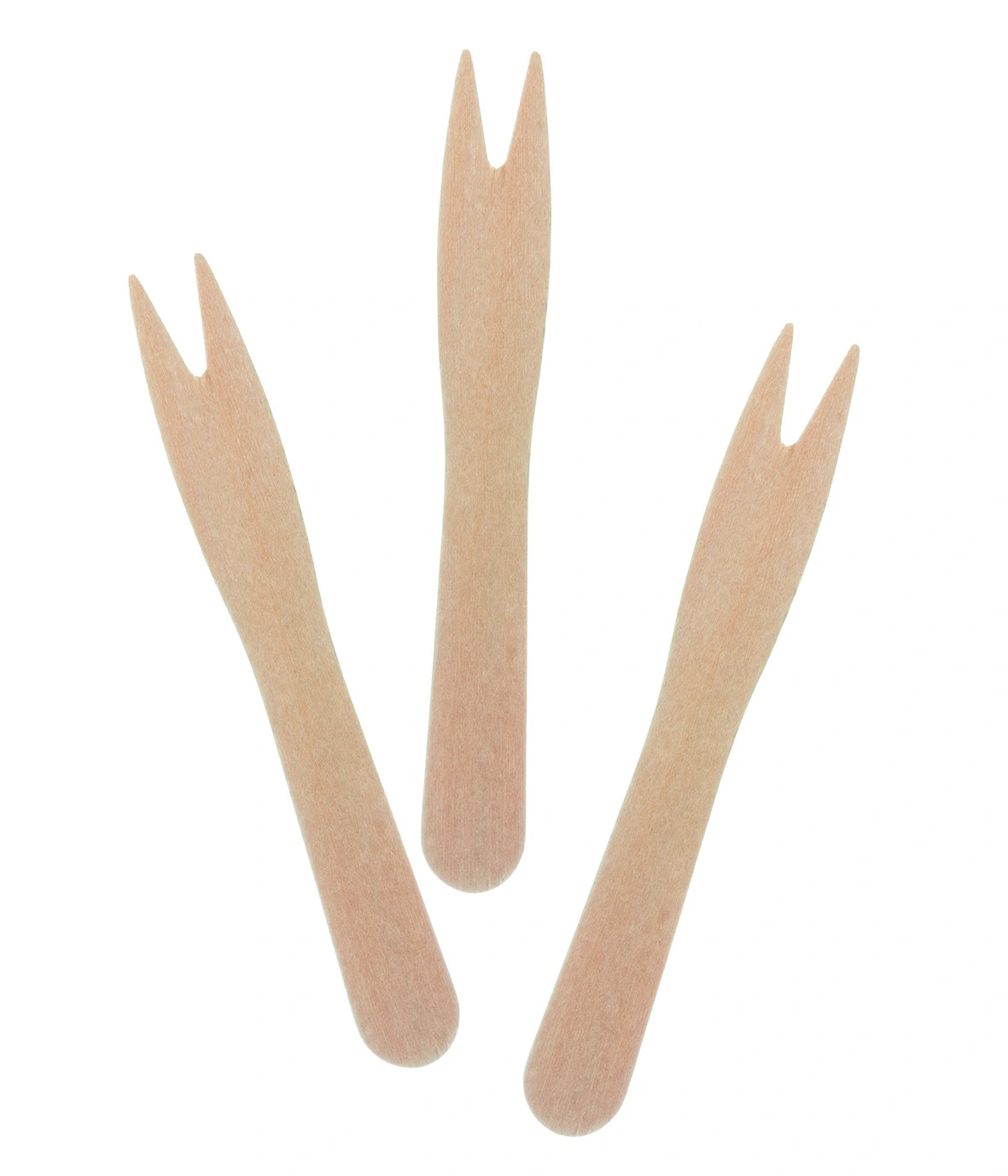 Pique frite deux pointes en bois de bouleau 85 mm