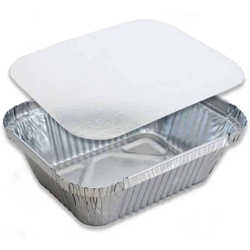 Barquette aluminium 670 cc + couvercle alu/carton