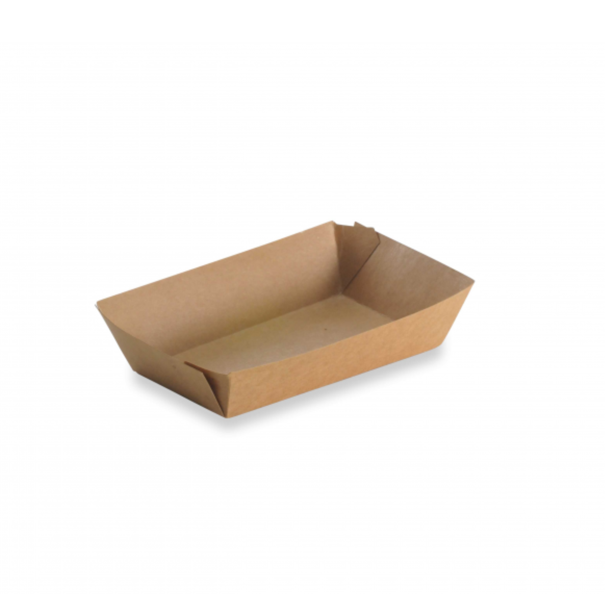 Barquette à frites rectangulaire 690 ml Barquette bateau en carton kraft brun
