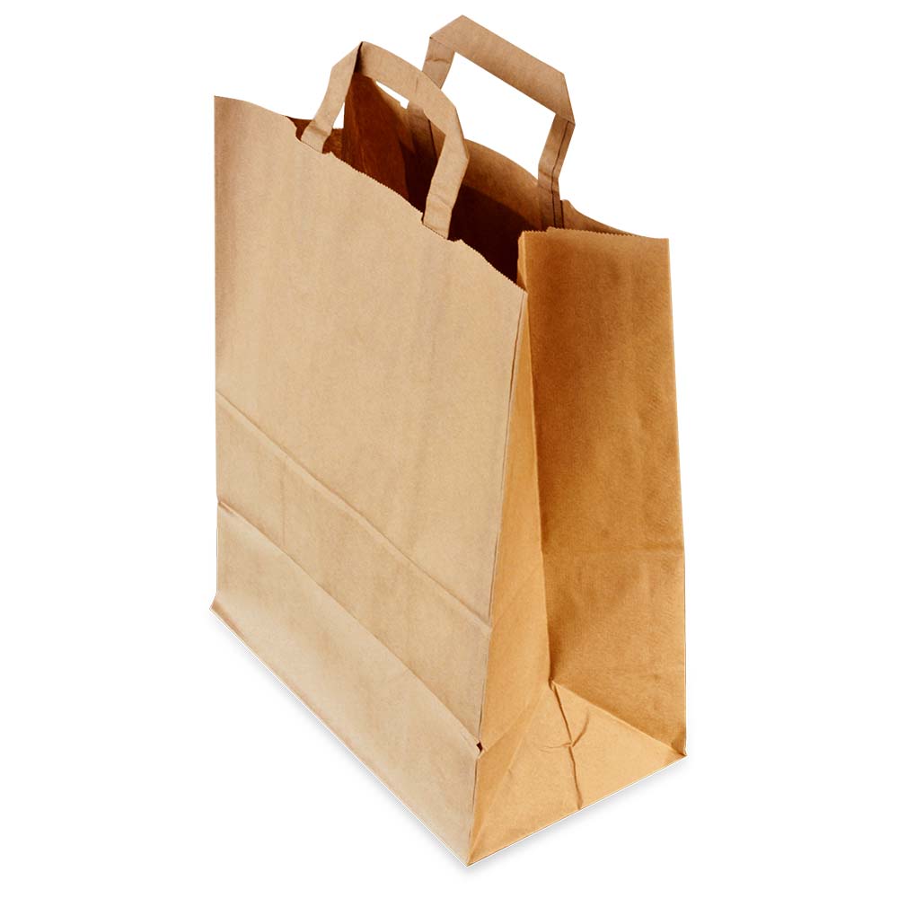 Sac cabas en papier kraft brun 26x14x30 cm