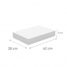 Boîte lunch pour plateau traiteur 28x42x6 cm en carton blanc