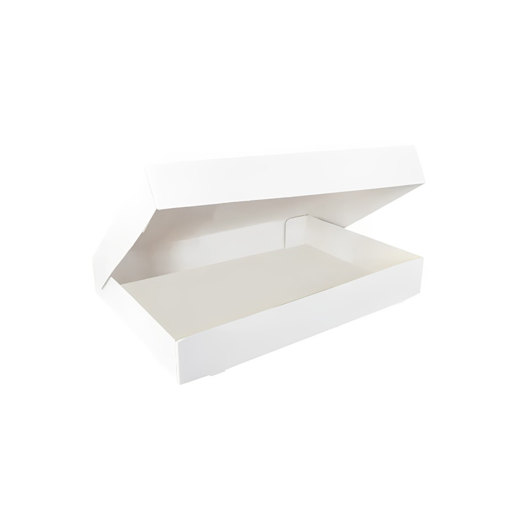 Boîte lunch pour plateau traiteur 28x42x6 cm en carton blanc