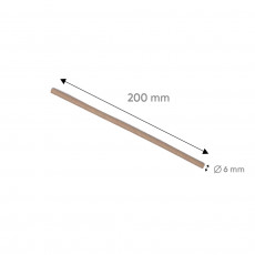 Paille en papier kraft 20 cm